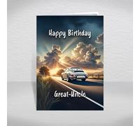 Porsche 911 Birthday Card for Great-Uncle - Iconic German Sports Car 'Nine Eleven' Design for Classic Car Fans & Collectors: Great-Uncle Birthday Card (Size A5)