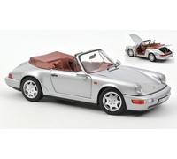 187330 Porsche 911 964 Carrera 2 Cabrio Silver Norev 1/18