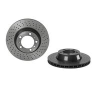 PORSCHE 911 Targa Single Drilled Integral Brake Disc Rear 2006-2012