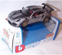 Porsche 911 GT2 RS (Grey) - Burago 'Street Fire' Model Scale 1:43 new in Box