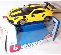 Porsche 911 GT2 RS (Yellow) - Burago 'Street Fire' Model Scale 1:43 new in Box
