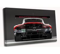 Porsche 911 RSR Canvas Wall Art Picture Print Ready To Hang Stretched Over A Frame - 18 x 12 inch / 45 x 30 cm