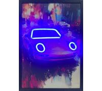 Porsche 911 Style Neon LED Wall Art 40 x 60 cm