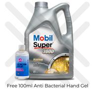 Opel GM-LL-B-025 Motor Oil Mobil Super 3000 5W40 5L 5 Litre + 5L SCREENWASH TAB