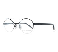 Porsche Design Eyeglasses Black Round Half-Rim Titanium P8350 A 50mm