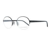 Porsche Design Glasses Frames P8350 A 50mm Unisex Black Round Half-Rim