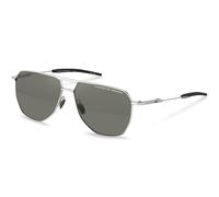 Porsche Design P86005 Polarized B465 Men's Sunglasses Silver Size 61