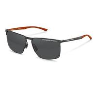 Porsche Men's P8964 Sunglasses, Dark Grey, red, 61