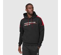 Stitched Porsche Motorsport FW Men's Hooded Sweat Black (Large)
