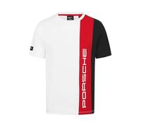 Porsche Motorsport Mens Stripe Tshirt - White - Size: S
