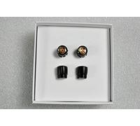 Porsche Valve Caps Black / Coat of Arms Coloured Set for RDK Sensors