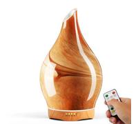 Porseme 280ml Glass Essential Oil Diffuser, Remote Ultrasonic Aromatherapy Humidifiers, 7 Colors Changing Cool Mist Aroma Dispenser with Timer, BPA Free and Waterless Auto-Off for Home (Desert)