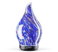 Porseme Essential Oil Diffuser Glass,150ml Scented Oil Diffuser Relaxing Aromatherapy,Quiet Ultrasonic Cool Mist Humidifier,Air Diffuser with Timer,Waterless Auto-off Diffuser for Home (Deep Blue)