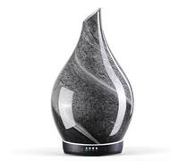 Porseme Essential Oil Diffuser Glass,280ml Scented Oil Diffuser Relaxing Aromatherapy, Quiet Ultrasonic Cool Mist Humidifier, 7 Changing Color Lights Aroma Dispenser with Timer for Home (Obsidian)