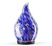 Porseme Essential Oil Diffuser Glass,280ml Scented Oil Diffuser Relaxing Aromatherapy, Quiet Ultrasonic Cool Mist Humidifier, 7 Changing Color Lights Aroma Dispenser with Timer for Home (Deep Blue)