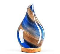 Porseme Essential Oil Diffuser Glass,280ml Scented Oil Diffuser Relaxing Aromatherapy, Quiet Ultrasonic Cool Mist Humidifier, 7 Changing Color Lights Aroma Dispenser with Timer for Home (Galaxy)