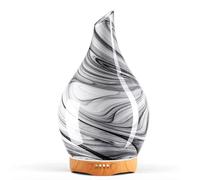 Porseme Essential Oil Diffuser Glass,280ml Scented Oil Diffuser Relaxing Aromatherapy, Quiet Ultrasonic Cool Mist Humidifier, 7 Changing Color Lights Aroma Dispenser with Timer for Home (Ink)