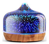 Porseme Large Oil Diffusers 500ml,3D Ultrasonic Essential Oil Diffuser,7 Colors Changing Humidifier,Cool Mist Aromatherapy Diffuser Whisper Quiet, Waterless Auto-off Air Fresheners for Home