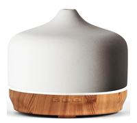 Porseme Large Oil Diffusers 500ml,Ceramics Ultrasonic Essential Oil Diffuser,7 Colors Changing Humidifier,Whisper Cool Mist Aromatherapy Diffuser,Waterless Auto-off Air Freshener for Home（White）
