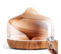 Porseme Large Oil Diffusers 500ml,Ultrasonic Essential Oil Diffuser,7 Colors Changing Humidifier,Quiet Cool Mist Aromatherapy Diffuser with Remote,Waterless Auto-off Air Freshener for Home（Desert）