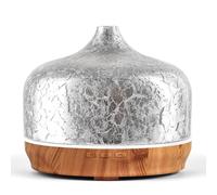 Porseme Large Oil Diffusers 500ml,Ultrasonic Essential Oil Diffuser,7 Colors Changing Humidifier,Whisper Quiet Cool Mist Aromatherapy Diffuser,Waterless Auto-off Air Freshener for Home（Sliverplated）