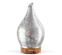 Porseme Oil Diffusers 150ml,Handmade Ultrasonic Essential Oil Diffuser,7 Colors Changing Humidifier,Electric Diffuser with Timer,Quiet Mist Aromatherapy Diffuser,Air Fresheners for Home(Silverplated)