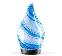 Porseme Oil Diffusers 150ml,Handmade Ultrasonic Essential Oil Diffuser,7 Colors Changing Humidifier,Electric Diffuser with Timer,Quiet Mist Aromatherapy Diffuser,Air Fresheners for Home(Blue Ink)