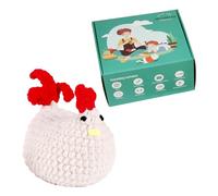 Porssaut Crochet Kits for Beginners Adults with Step-by-Step Video Tutorials,Crochet Kit Animal,Crochet DIY Starter Kit for Adults and Children, Hen Chicken with Eggs Crocheting Set with Patterns