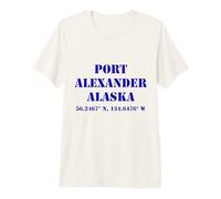 Port Alexander Alaska Coordinates Souvenir Premium T-Shirt