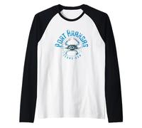 Port Aransas Texas Blue Crab Design Raglan Baseball Tee