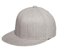 Port Authority Flexfit 210 Flat Bill Cap. C808 L/XL Heather Grey, White, L-XL