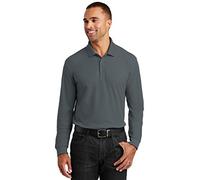 Port Authority Long Sleeve Core Classic Pique Polo. K100LS Graphite 2XL