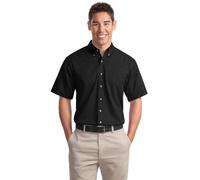Port Authority Men's Short Sleeve Twill Shirt - Black S500T 2XL
