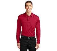 Port Authority® Silk Touch™ Performance Long Sleeve Polo. K540LS Red M
