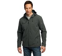 Port Authority® Textured Hooded Soft Shell Jacket. J706 Mineral Green/Soft