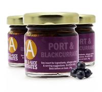 Port & Blackcurrant Cooking Sauce (3 Jars x 28g) | Luxurious Savoury Port Blackcurrant Concentrate for Venison, Duck & Roasts | Just Add Cream | Marinade, Rub or Stir-Fry, Gluten-Free