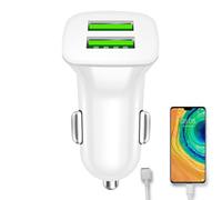 Port Car Charger - Fast Charging 3.1A Output, Compact Design with Smart Chip Protection, Compatible with Phones Tablets GPS Devices | Ideal for Cars, Trucks, SUVs, Travel and Road Trips
