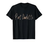 Port Charlotte Florida Vintage Elegant Design Value Graphic T-Shirt, Men, Black, M