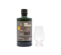 Port Charlotte - Heavily Peated Islay Single Malt Scotch - 10 Year Old Whisky 70cl 50% ABV (Includes Glencairn Glass)