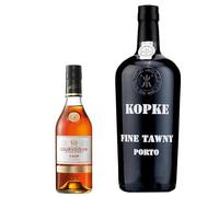 Port & Cognac Duo - Kopke Fine Tawny Port 75cl & Courvoisier VSOP Cognac 35cl