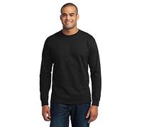 Port & Company Tall Long Sleeve 50/50 Cotton/Poly T-Shirt 2XLT Jet Black (US)