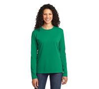 Port & Company Women's Long Sleeve 54 oz 100% Cotton T Shirt XXL Kelly (US)