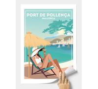 Port De Pollenca Mallorca Poster Print Large poster (A2 420 x 594mm) Unframed
