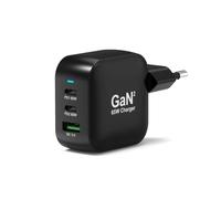 PORT Designs GaN2 USB-C Wall Charger for Laptop 1XUSB-A QC 3.0 2X USB-C PD with Reinforced USB-C Cable 2M (65 W)
