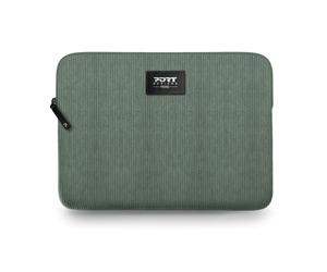 PORT Designs Milano II Laptop Sleeve 16 Inch Velvet with Padded Protection, Blue (Green, 13-14 Inch)