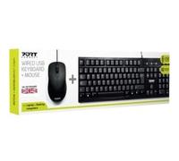 Port Designs Keyboard 900900-UK Full-size (100%) Wired USB QWERTY – Mouse Included, Black
