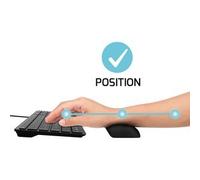 Port Designs Ergonomic Wrist Rest Pad for Keyboard 900718 Gel Polyester Rubber Silicone Black
