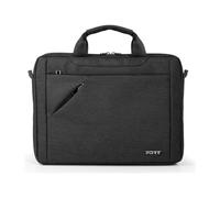 Port Designs Sydney Top Loading Shoulder Bag Case for 13.3/14-Inch Laptops with Smartphone Tech Accessories Pocket and Adjustable Shoulder Strap, Black