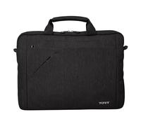 Port Designs Sydney Top Loading Shoulder Bag Case for 15/16-Inch Laptops with Smartphone Tech Accessories Pocket and Adjustable Shoulder Strap, Black