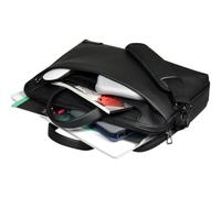 Port Designs Zurich Top Loading Padded Case Shoulder Bag for 14/15.6-Inch Laptops, Black